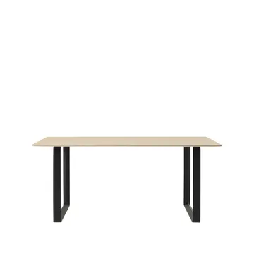 70/70 mesa de jantar 170x85 cm - Folheado de carvalho-compensado-preto - Muuto