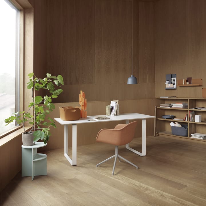 70/70 mesa de jantar 170x85 cm, Óleo de linhaça-Compensado-Branco Muuto