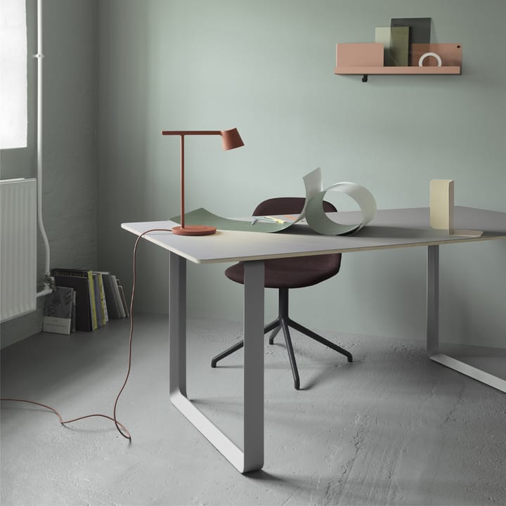 70/70 mesa de jantar 170x85 cm, Óleo de linhaça-Compensado-Branco Muuto