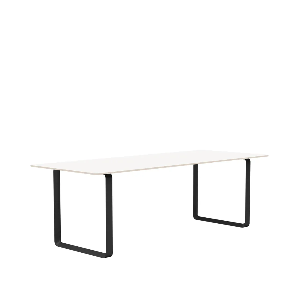 70/70 mesa de jantar 225x90 cm, branco laminado-compensado-preto Muuto