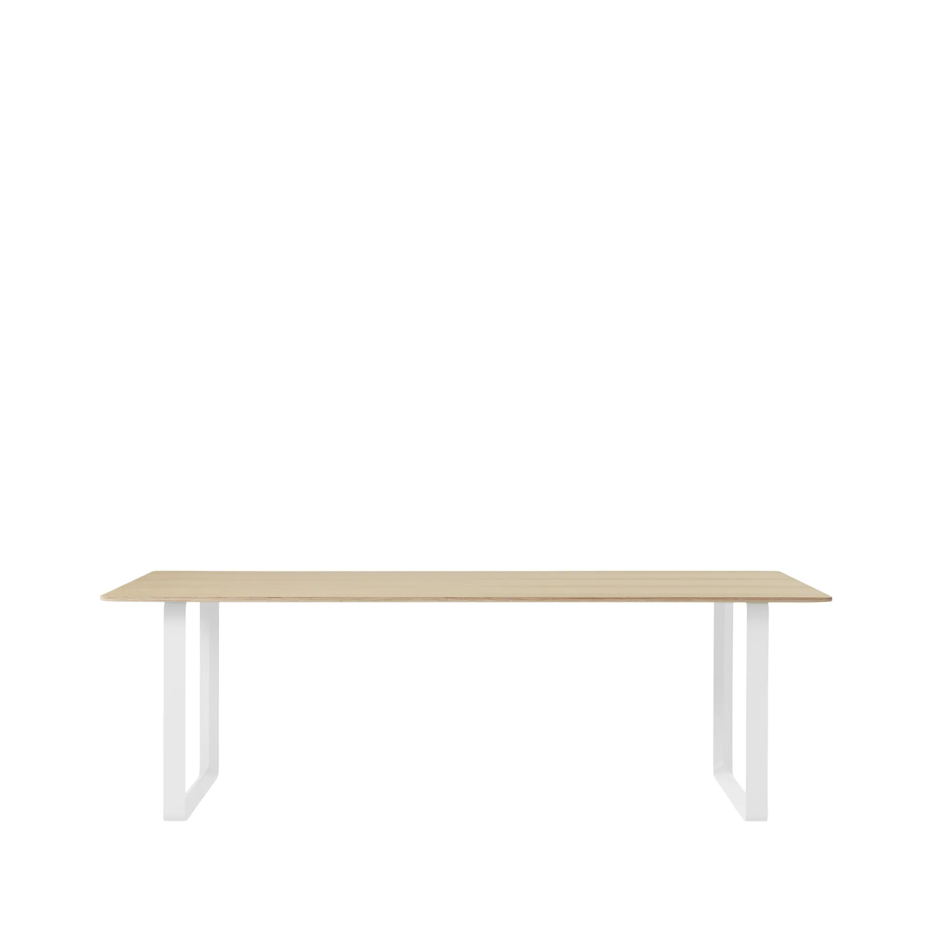 70/70 mesa de jantar 225x90 cm, Folheado de carvalho-compensado-branco Muuto