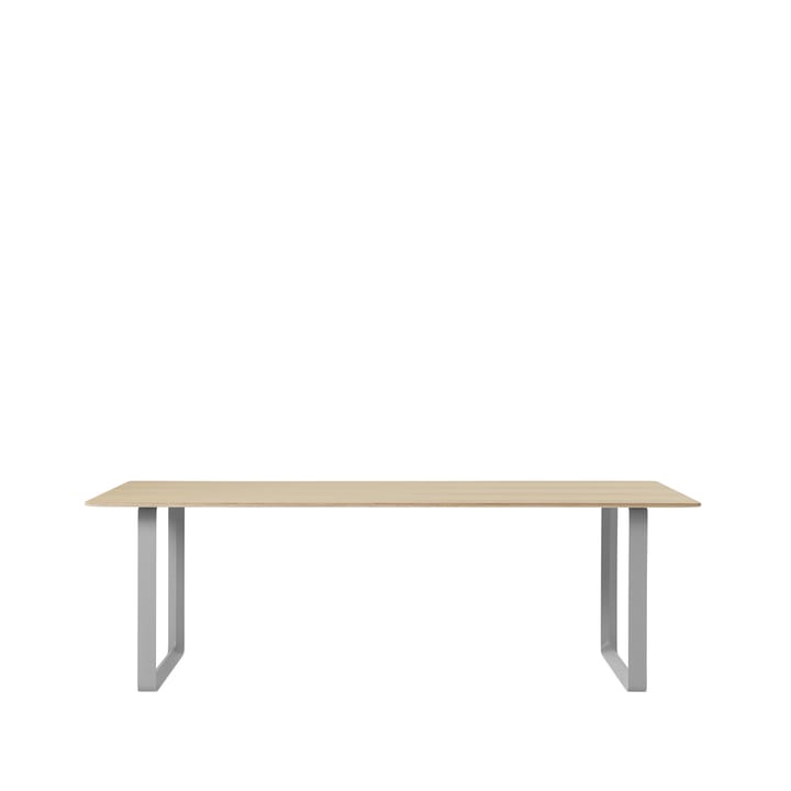 70/70 mesa de jantar 225x90 cm, Folheado de carvalho-compensado-cinzento Muuto