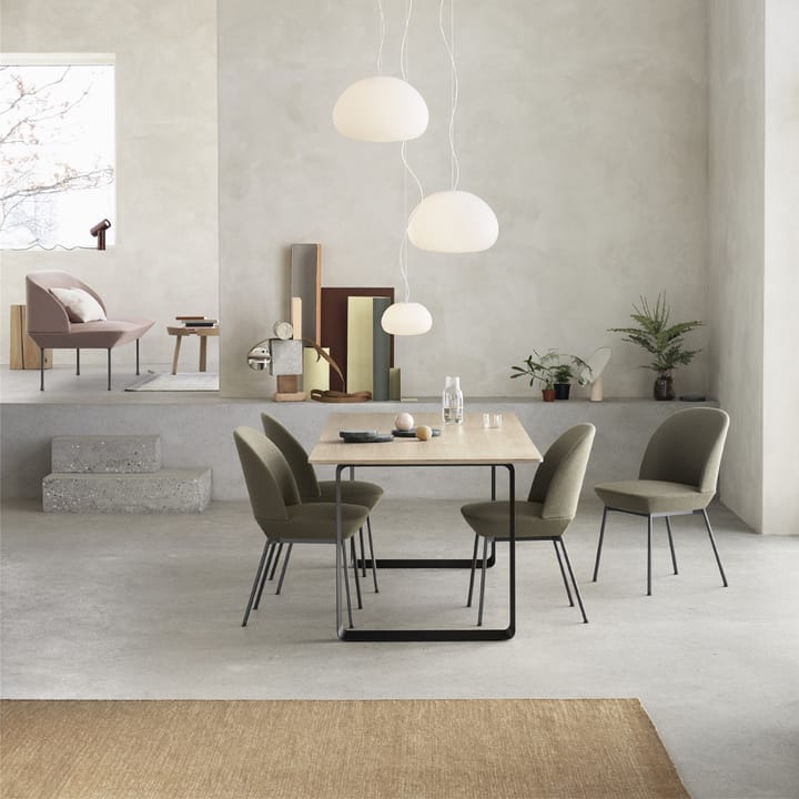 70/70 mesa de jantar 225x90 cm, Folheado de carvalho-compensado-cinzento Muuto
