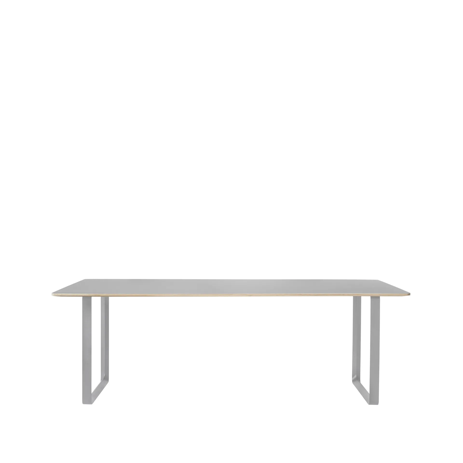 70/70 mesa de jantar 225x90 cm, óleo de linhaça cinzento-compensado-cinzento  Muuto