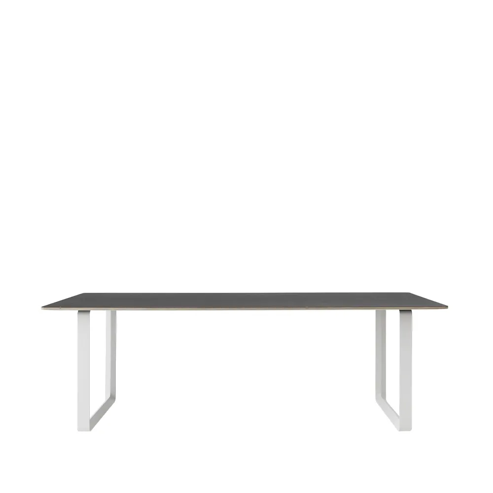70/70 mesa de jantar 225x90 cm, Óleo de linhaça-Compensado-Branco Muuto