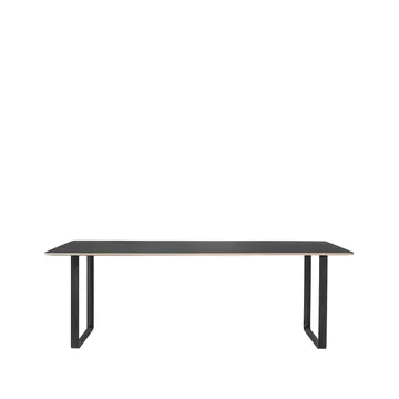 70/70 mesa de jantar 225x90 cm - óleo de linhaça preto-compensado-preto - Muuto