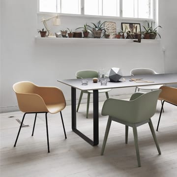 70/70 mesa de jantar 255x108 cm - Carvalho-preto fumado sólido - Muuto