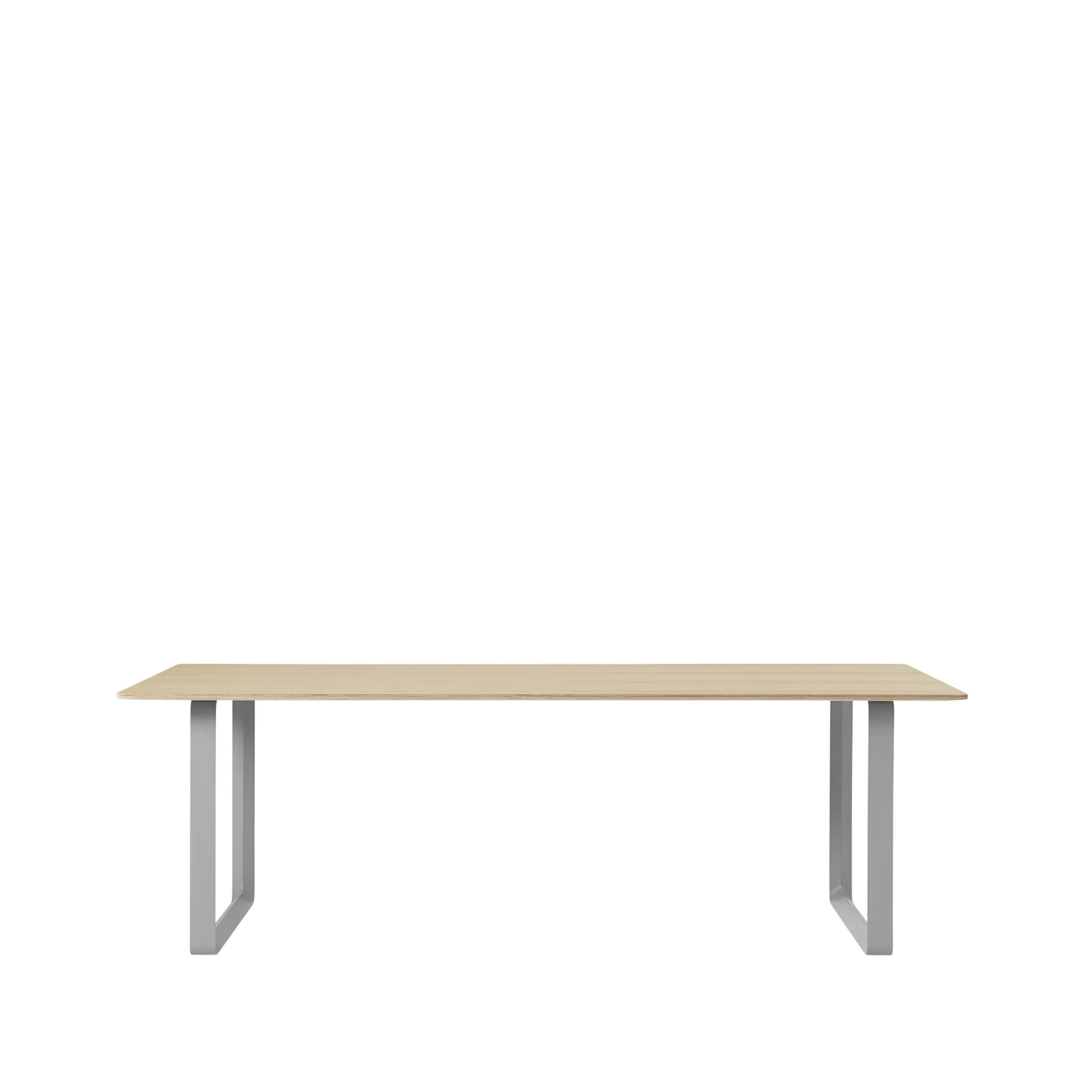 70/70 mesa de jantar 255x108 cm, Folheado de carvalho-compensado-cinzento Muuto