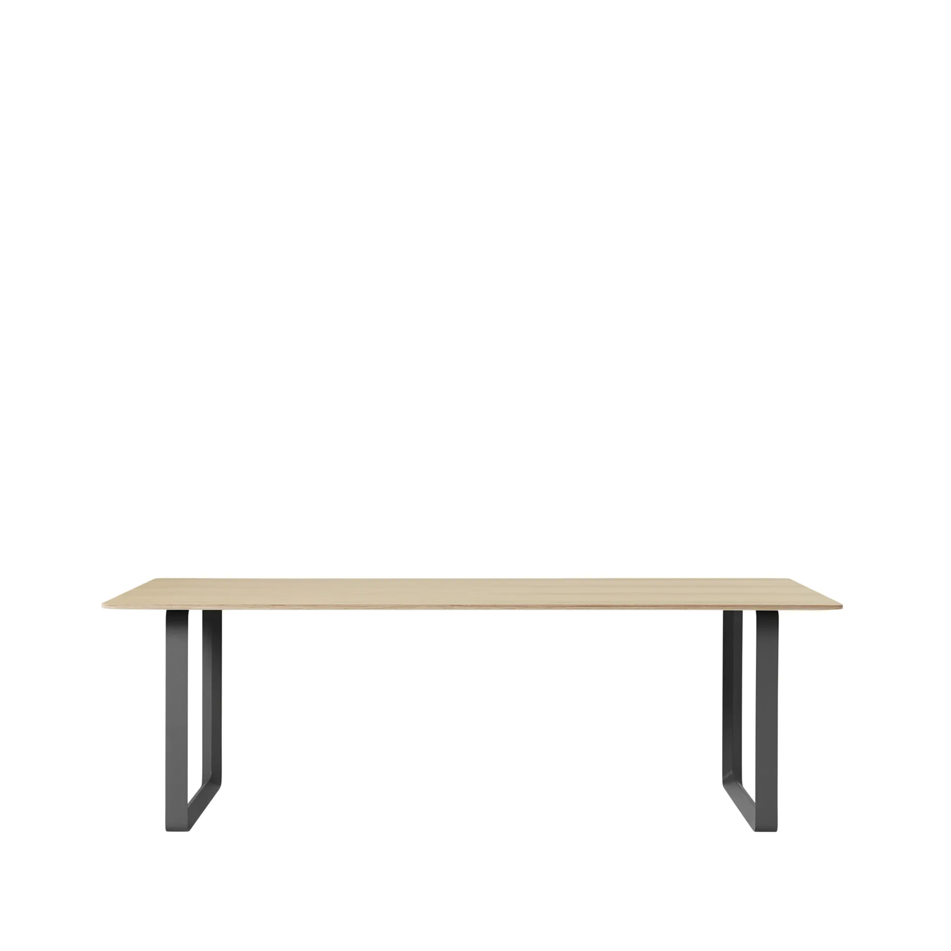 70/70 mesa de jantar 255x108 cm, Folheado de carvalho-compensado-preto Muuto
