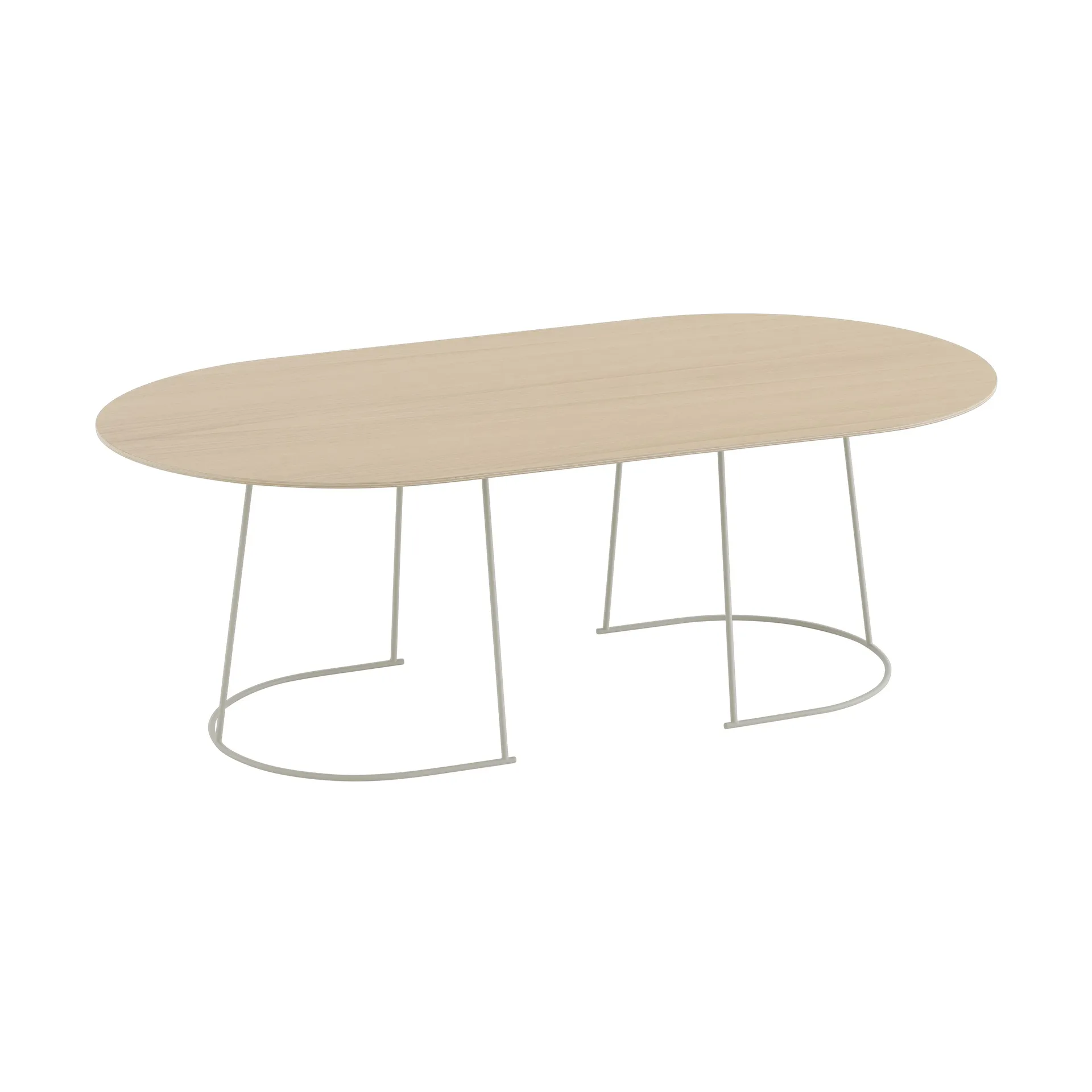 Airy mesa de centro grande, Folha de carvalho lacada-branco sujo Muuto