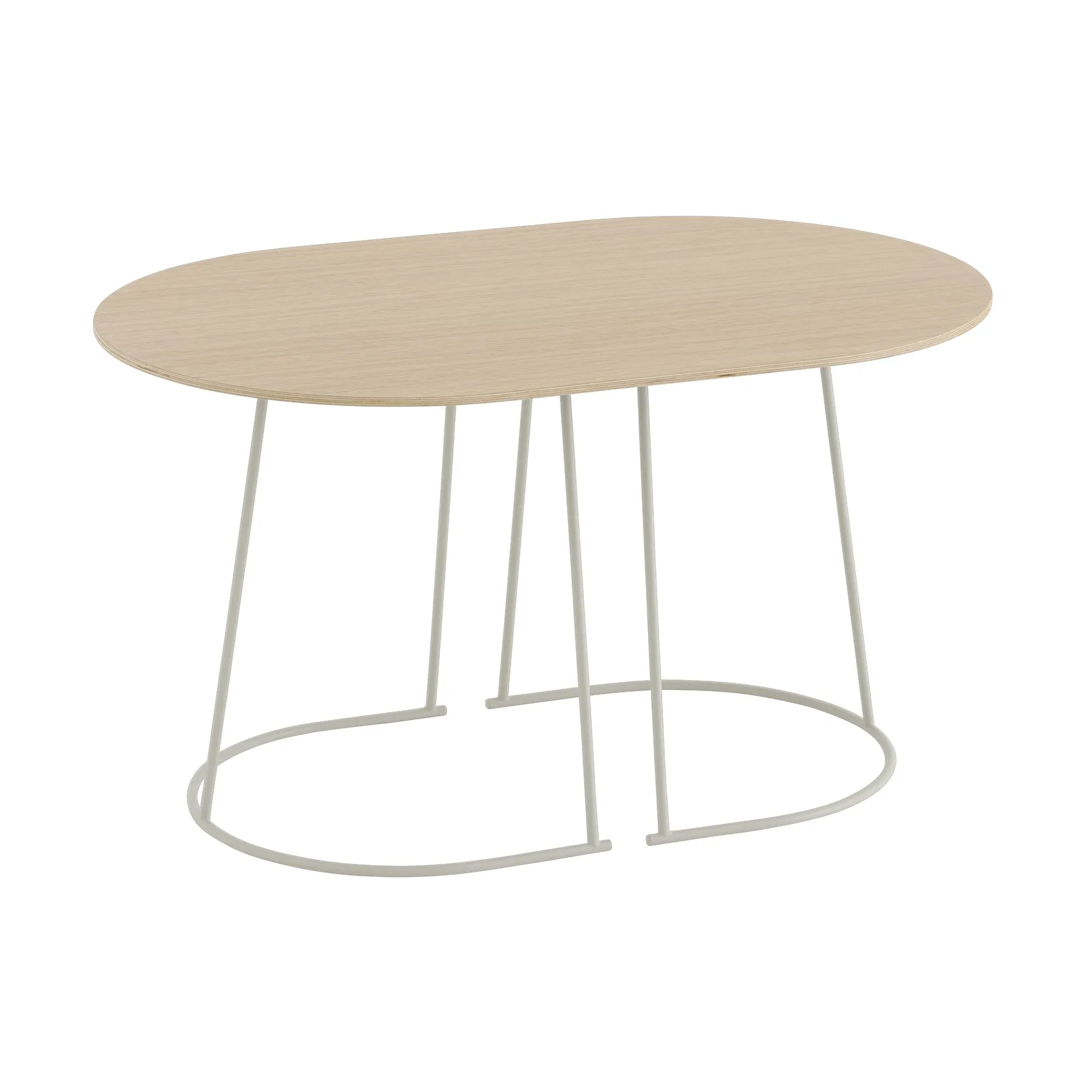 Airy mesa de centro pequena, Folha de carvalho lacada-branco sujo Muuto