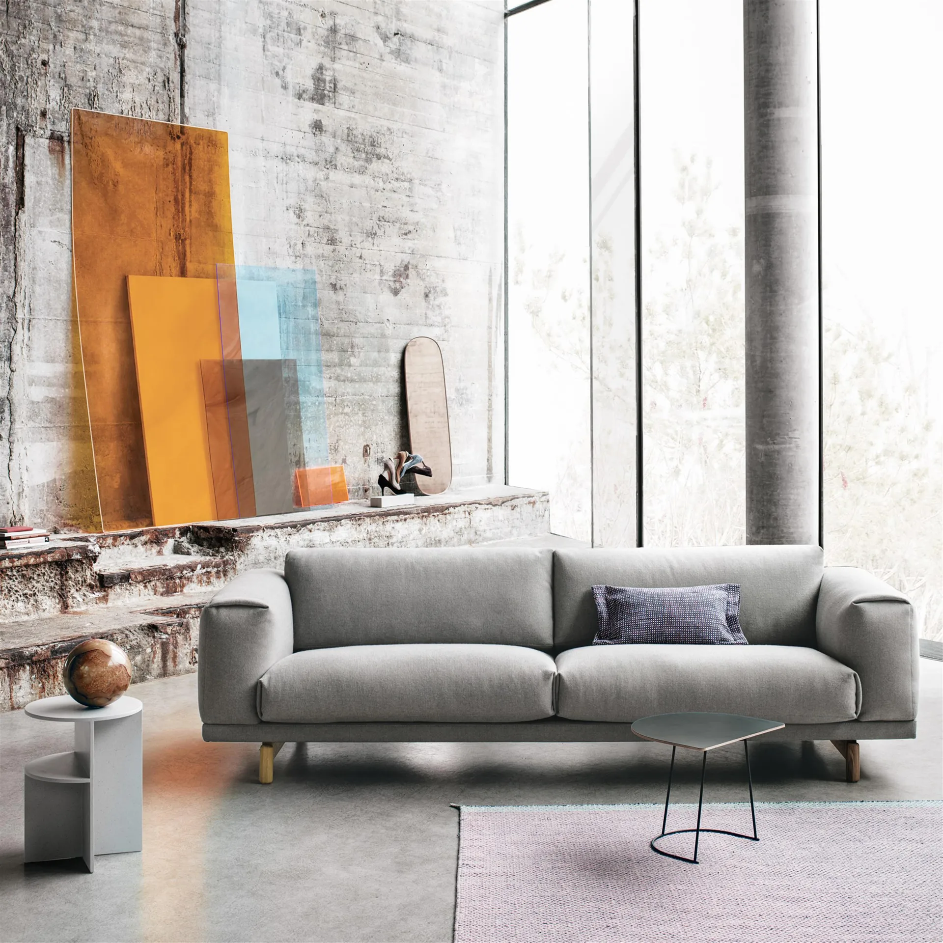 Airy mesa de centro tamanho médio, Preto Muuto