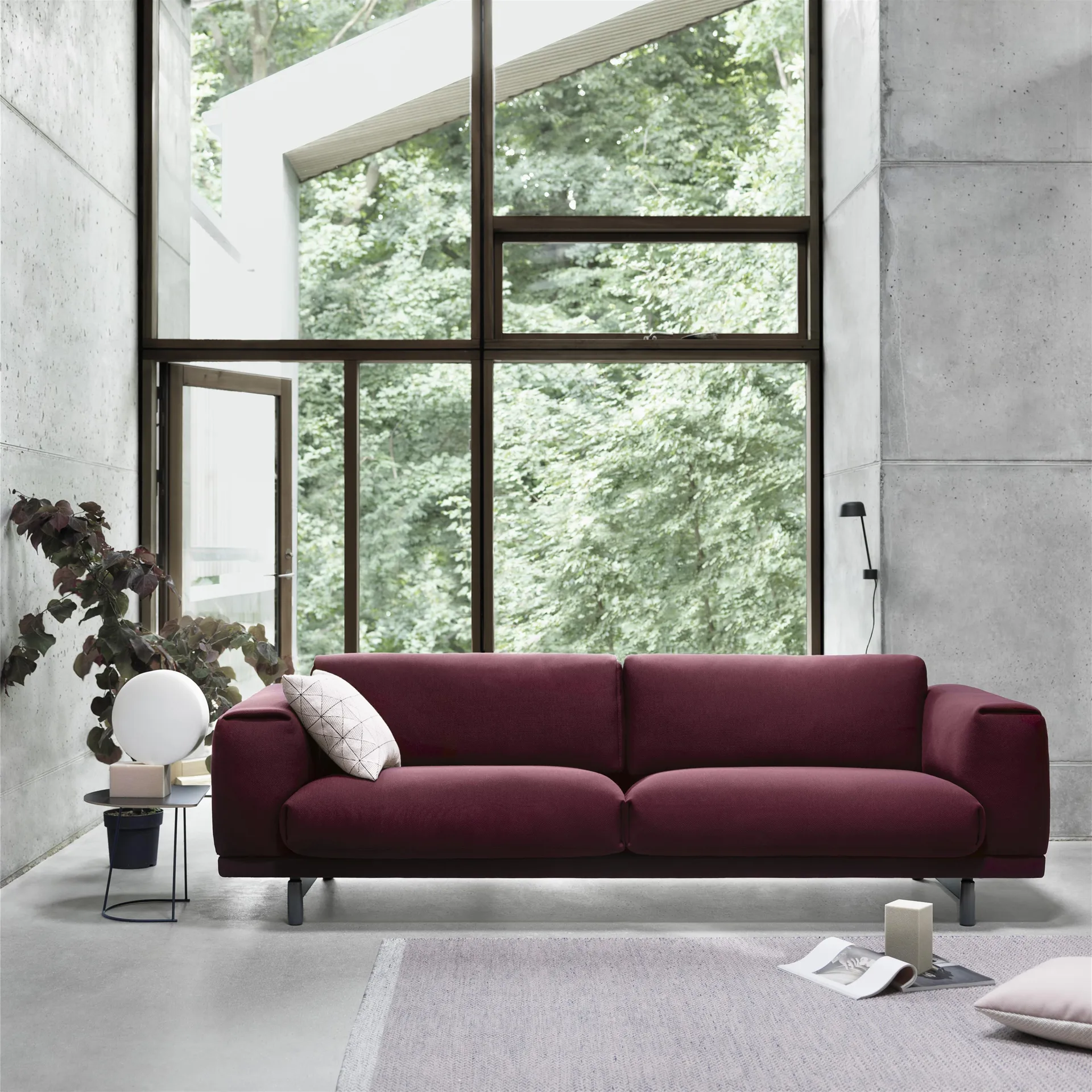 Airy mesa de centro tamanho médio, Preto Muuto