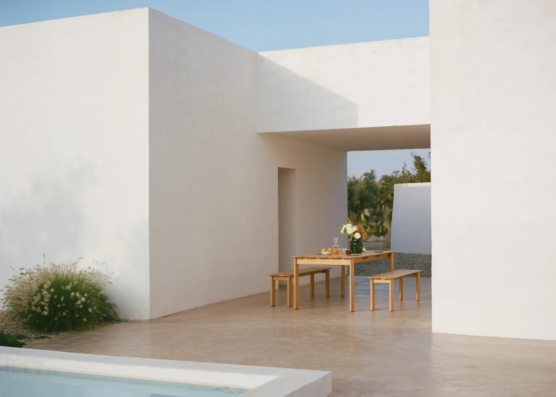 Assemble banco, Teca, 180 cm Muuto