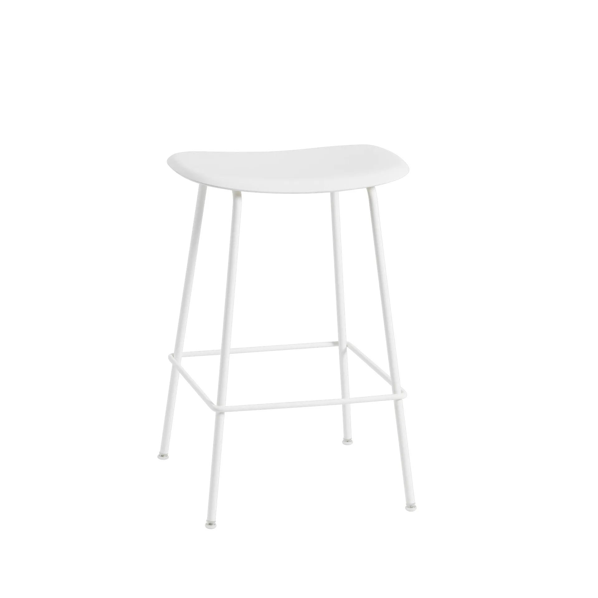 Banco alto Fiber Tube 65 cm, Branco Muuto