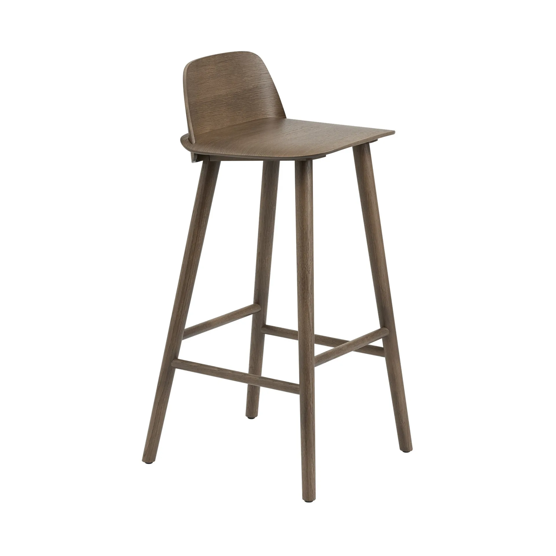 Banco alto Nerd 65 cm, Stained dark brown Muuto