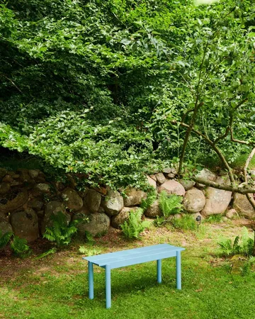 Banco de aço Linear 110 cm - Pale blue - Muuto