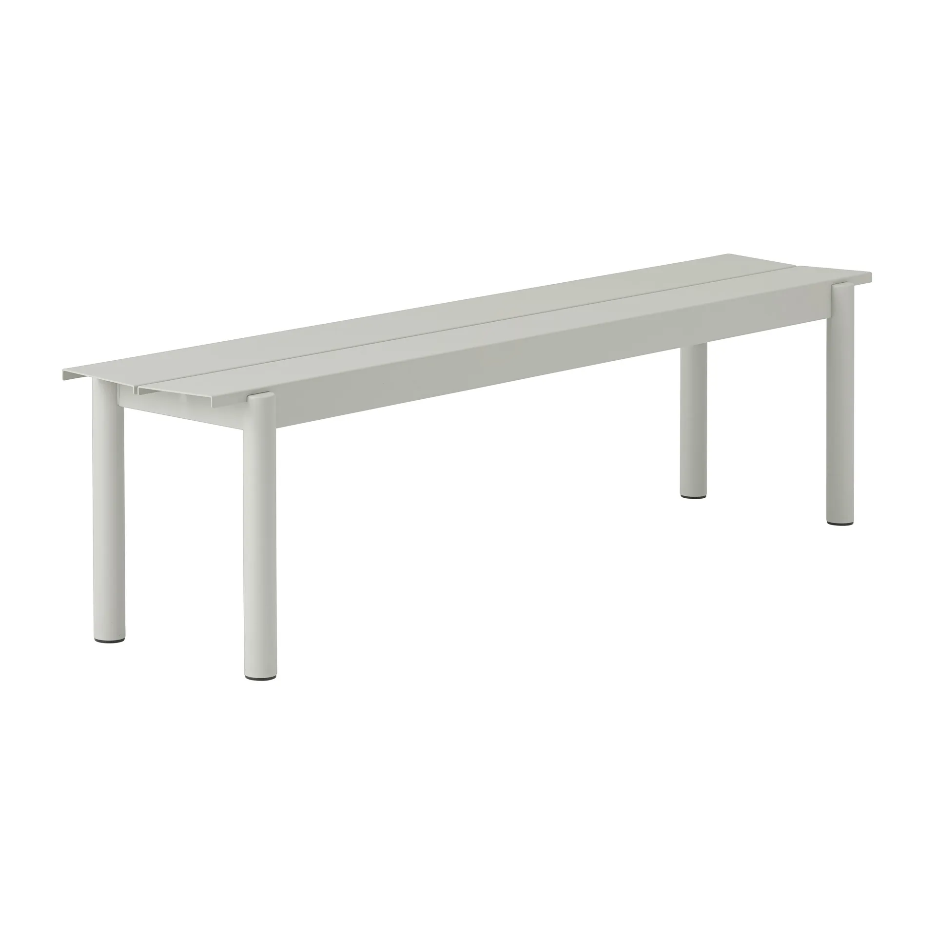 Banco de aço Linear 170 cm, Cinza (RAL 7044) Muuto
