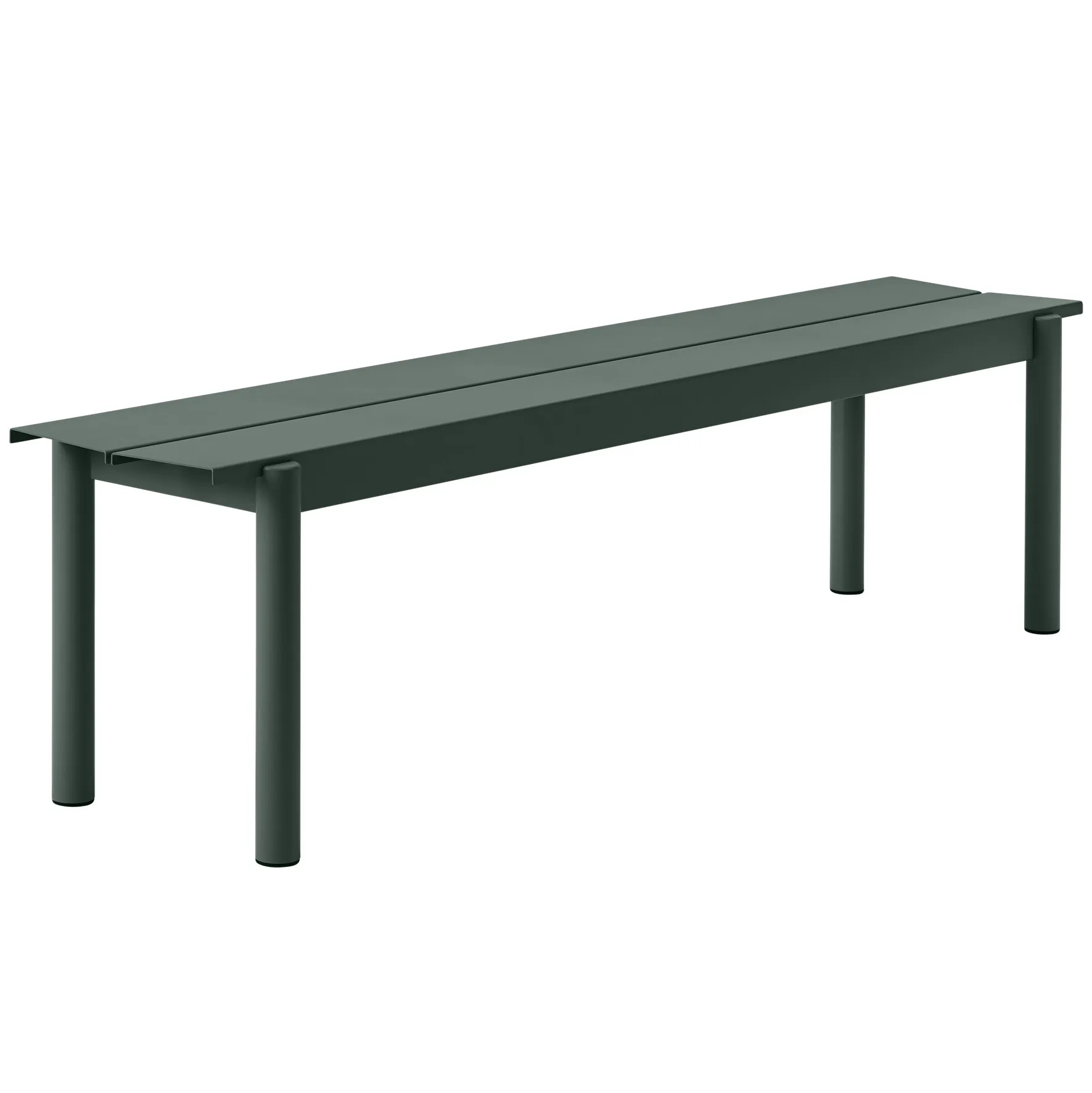 Banco de aço Linear 170 cm, Dark green Muuto