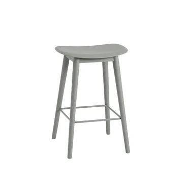 Banqueta com bar Fiber counter 65 cm - Dusty green - Muuto