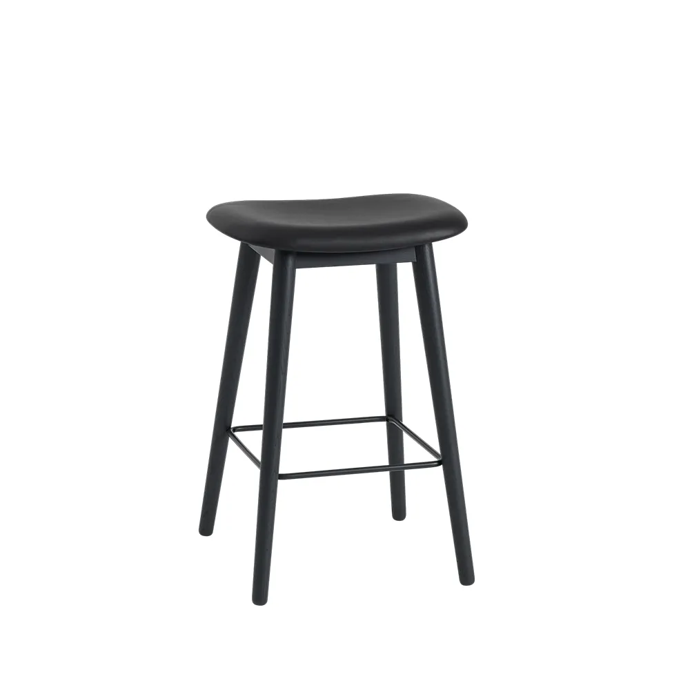 Banqueta com bar Fiber counter 65 cm, Preto-antratice preto Muuto
