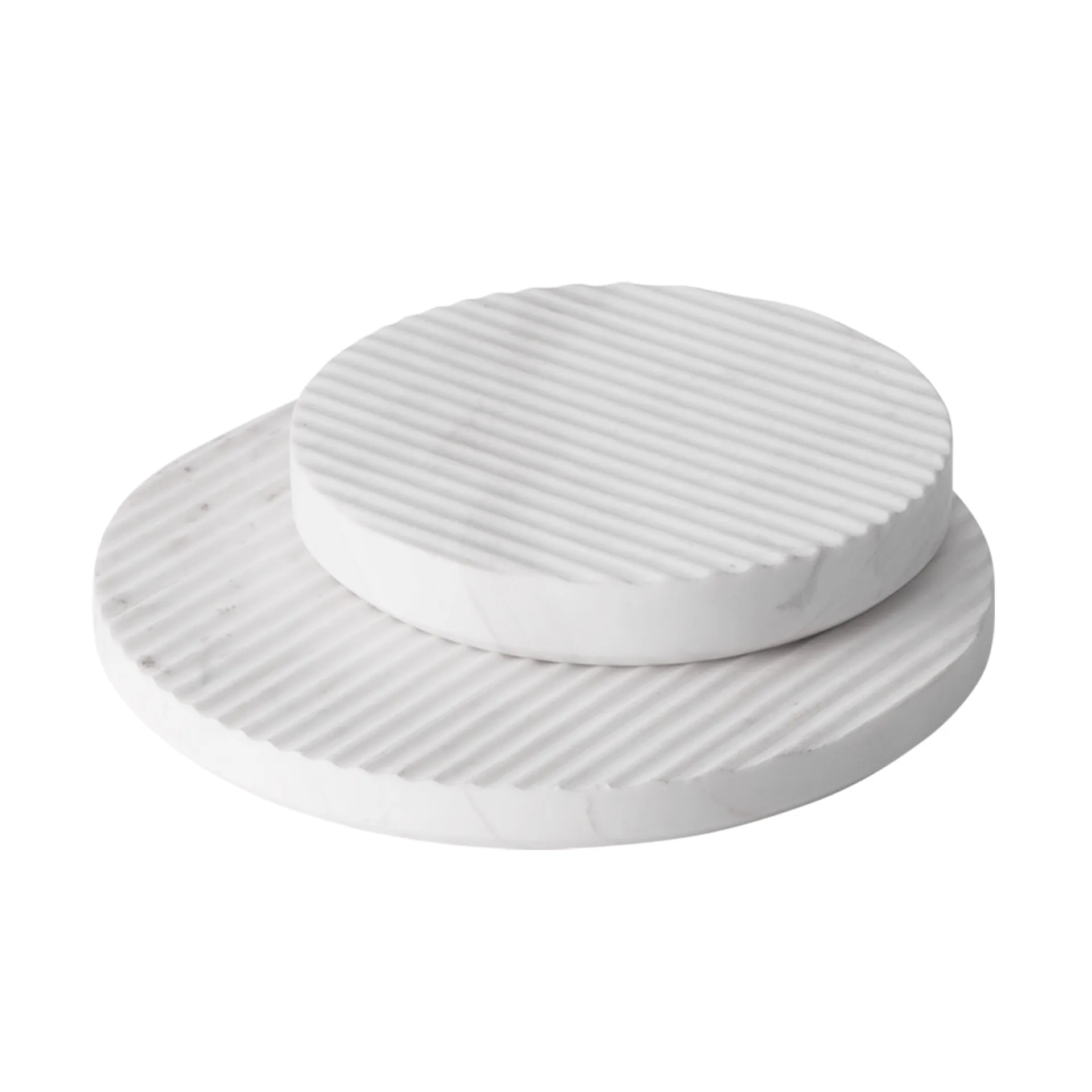 Base para copos Groove mármore , branco pequeno Muuto