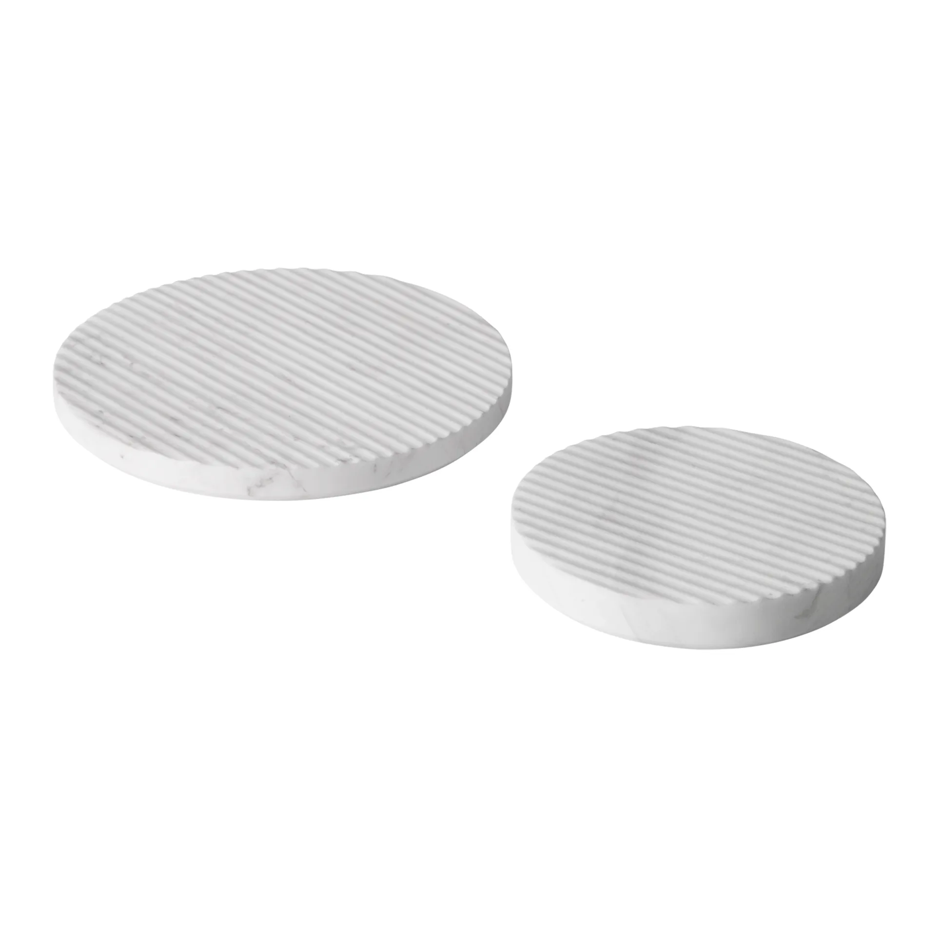 Base para copos Groove mármore , branco pequeno Muuto