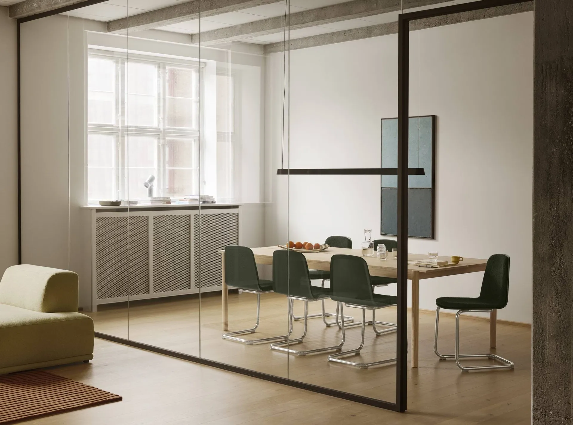 Brink Chair Cantilever Base cadeira, Carvalho-cromado Muuto