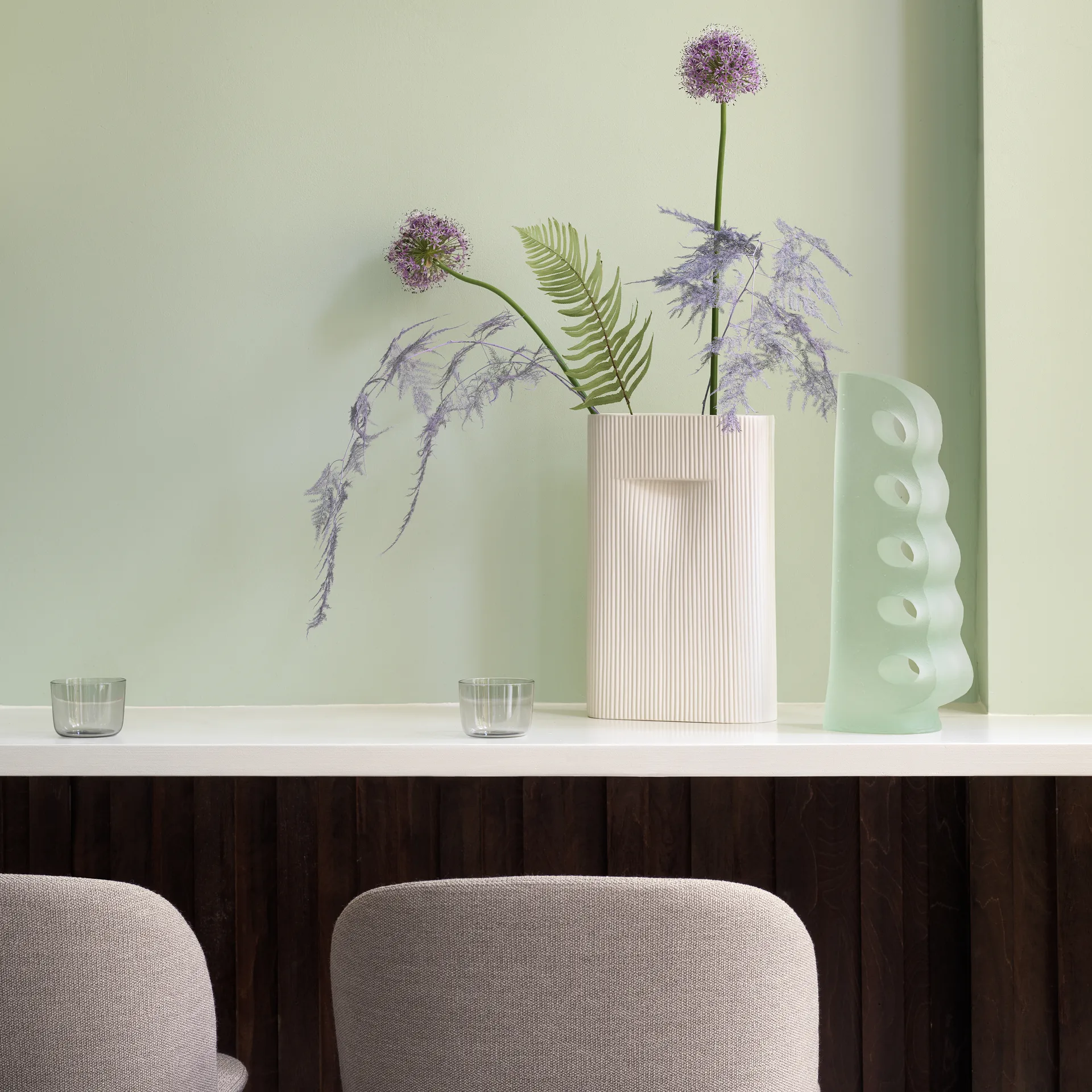 Cadeira bar Oslo pernas cromadas, Ocean 32 Muuto