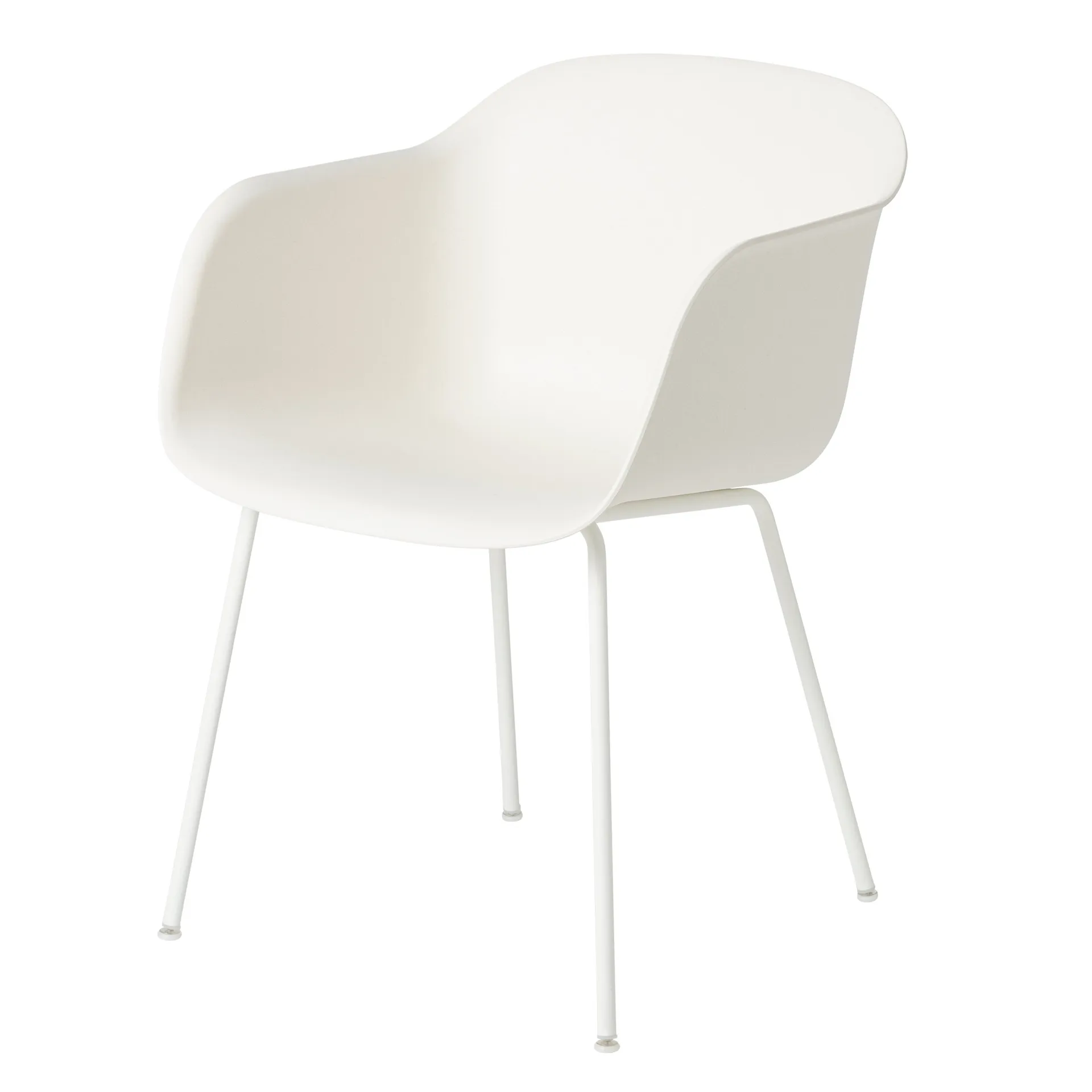 Cadeira com braços Fiber chair, Branco natural (plástico) Muuto