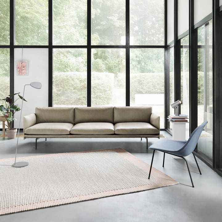 Cadeira com pernas de aço Fiber Lounge, Divina 154-preto Muuto