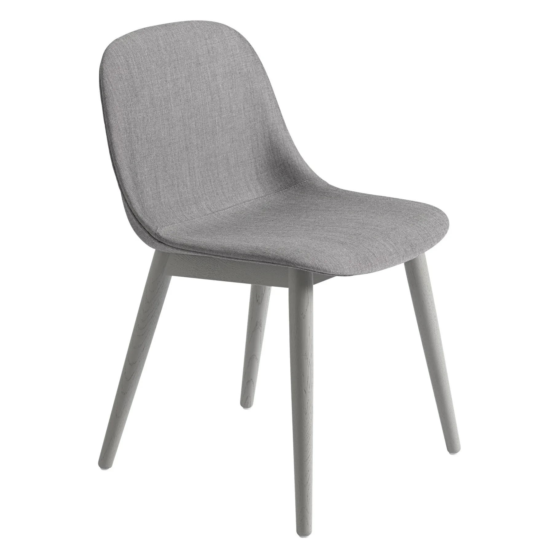 Cadeira com pernas de madeira Fiber Side Chair, Remix 133-grey Muuto