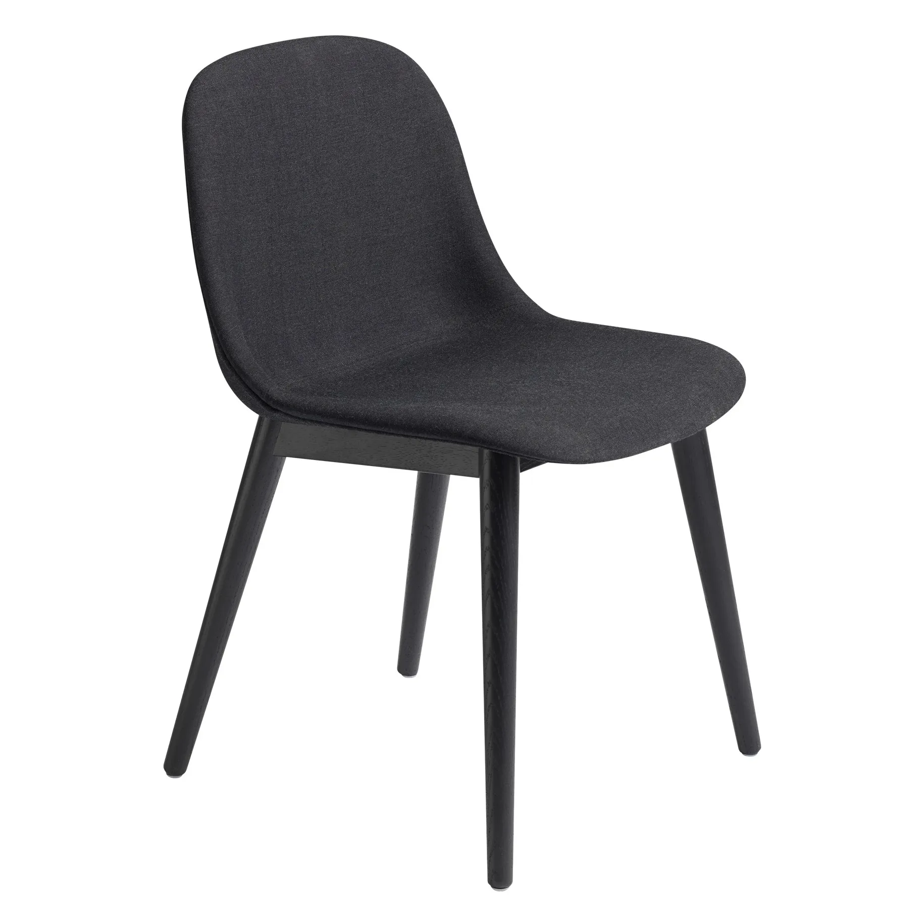 Cadeira com pernas de madeira Fiber Side Chair, Remix 183-black Muuto