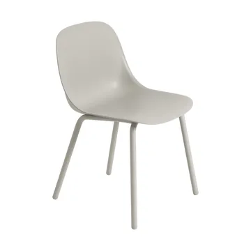 Cadeira Fiber Outdoor com pernas de aço - Grey - Muuto