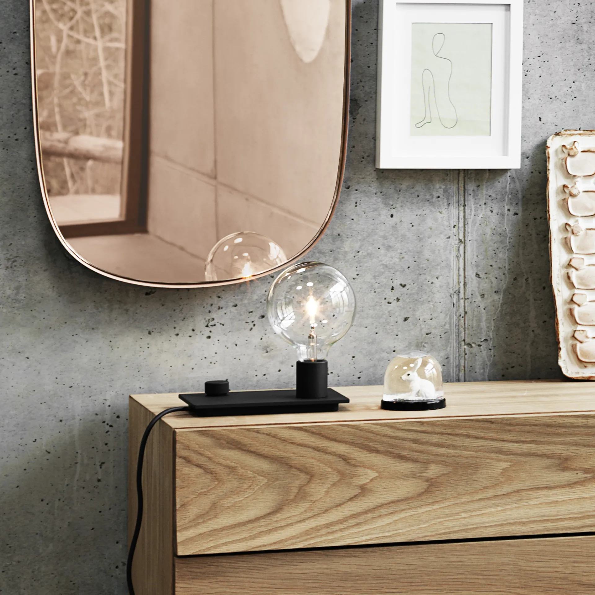 Candeeiro de mesa Control, preto Muuto