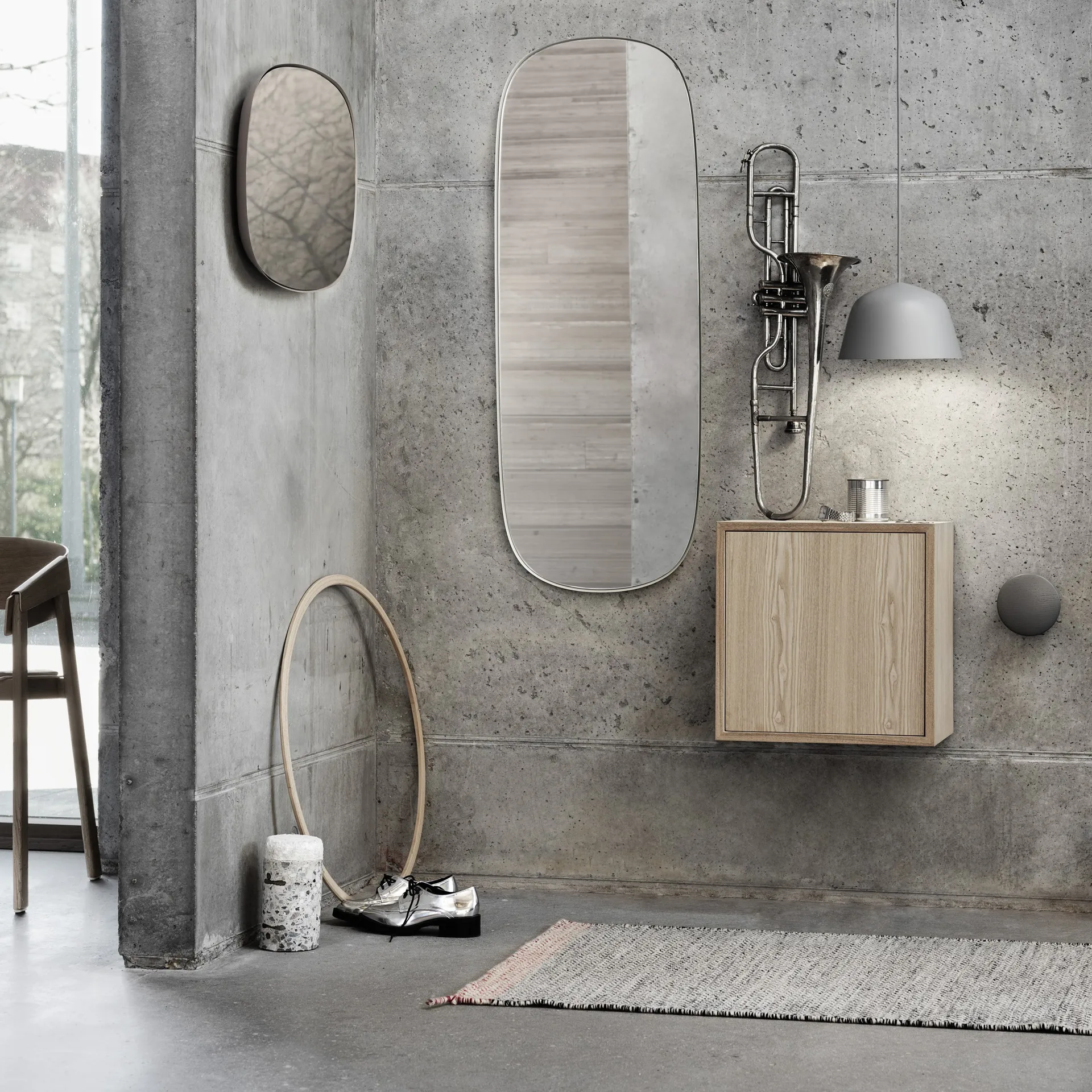 Candeeiro de teto Ambit Ø25 cm, cinza Muuto