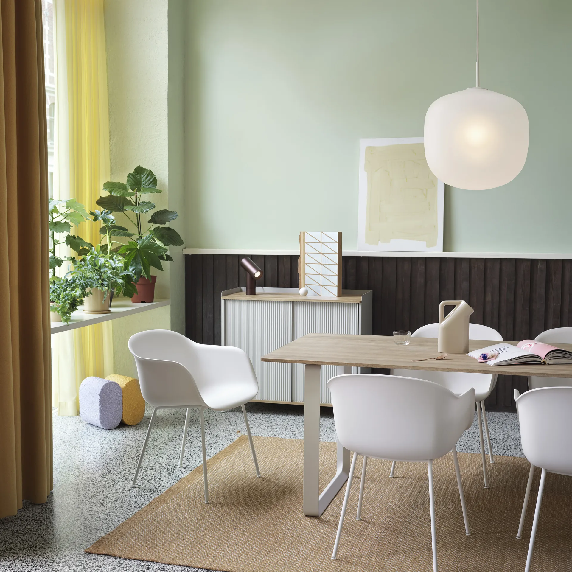 Candeeiro suspenso Rime Ø45 cm, branco Muuto