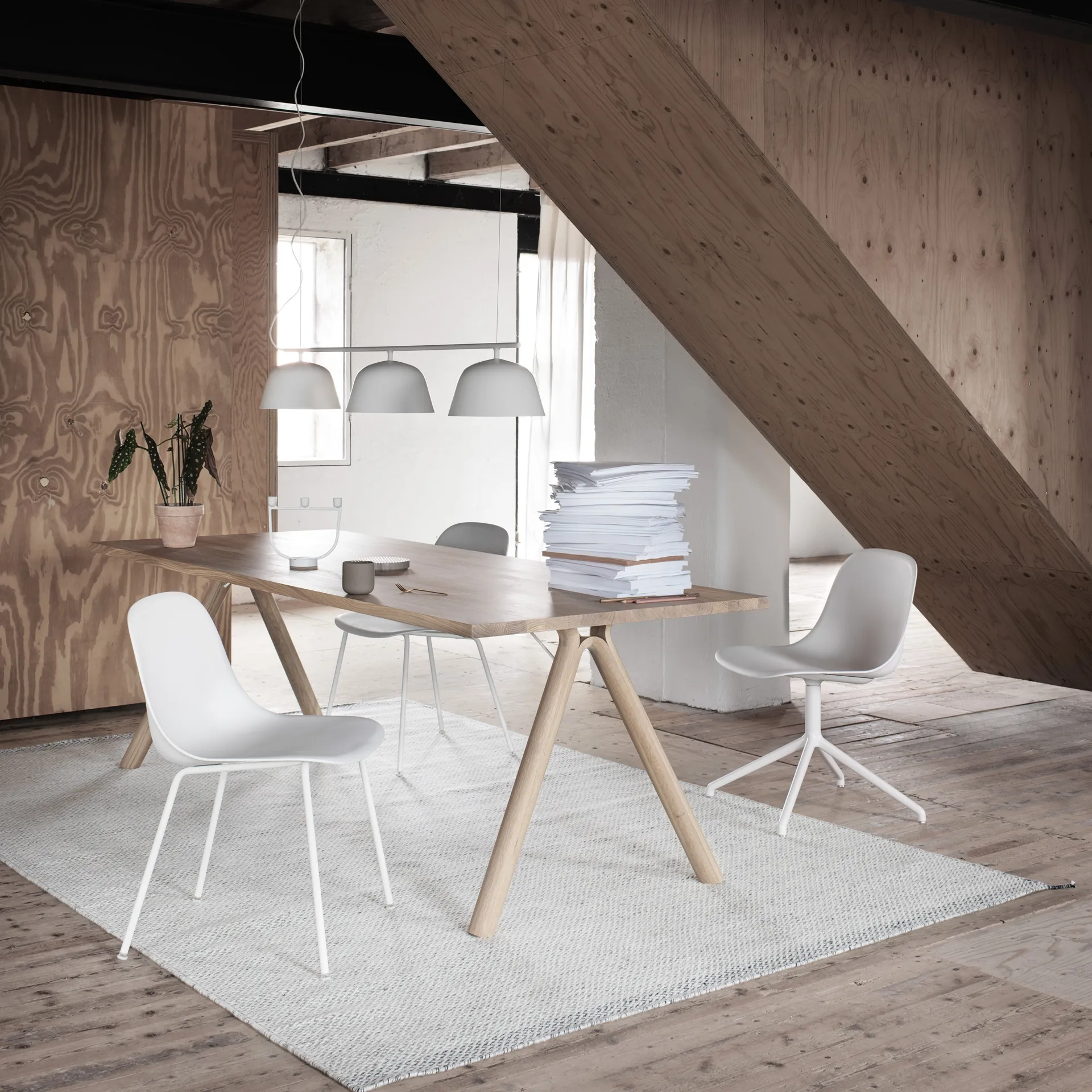 Carpete de lã Ply 170x240 cm, Off-white Muuto