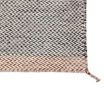 Carpete de lã Ply 85x140 cm - preto-branco - Muuto