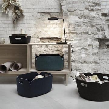 Cesto de arrumação redondo Restore - black melange - Muuto