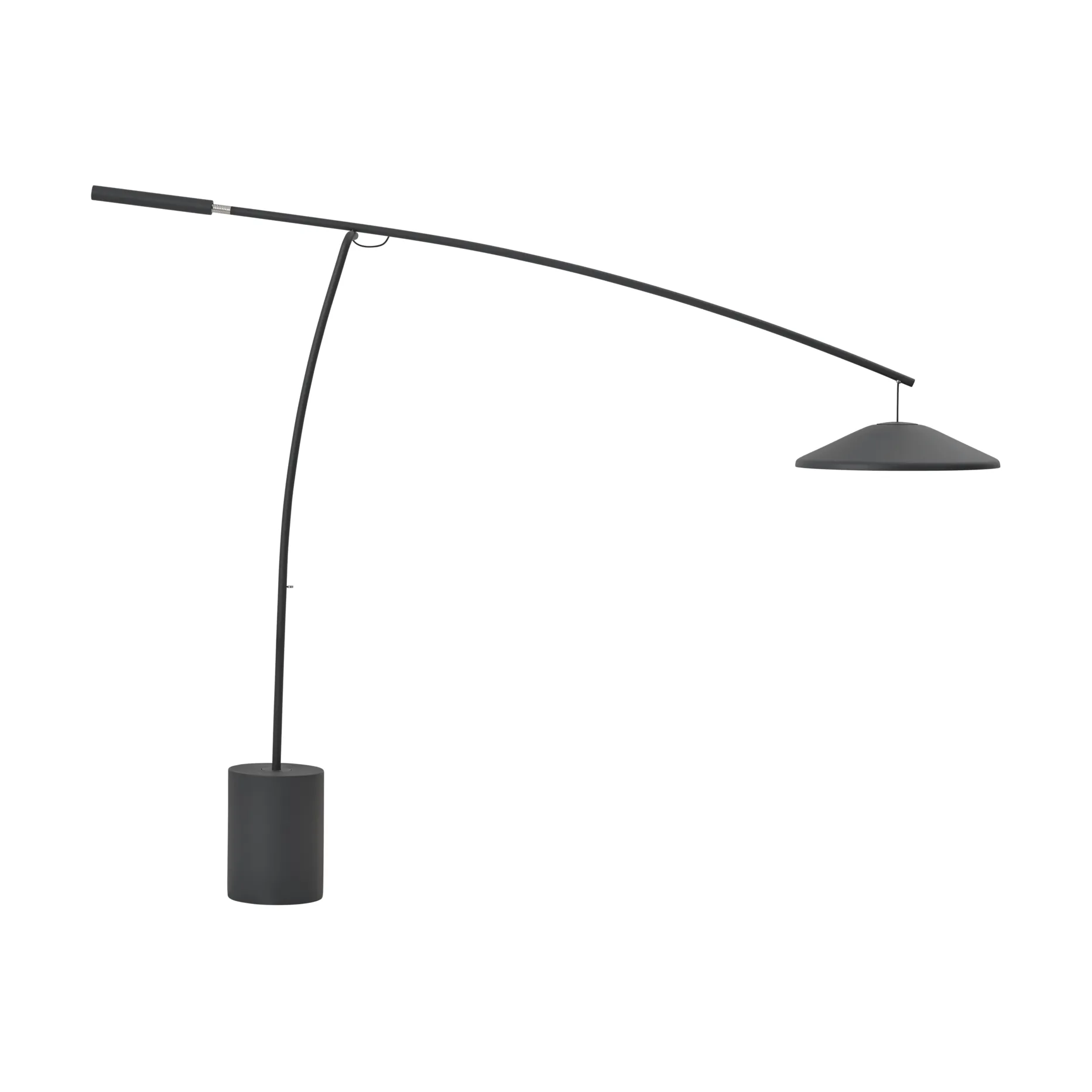 Contra candeeiro de pé, Anthracite black-concrete, 188 cm Muuto