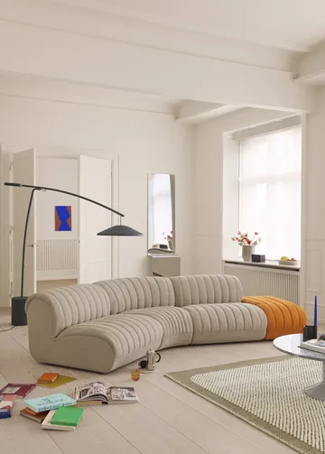 Contra candeeiro de pé - Anthracite black-concrete, 188 cm - Muuto
