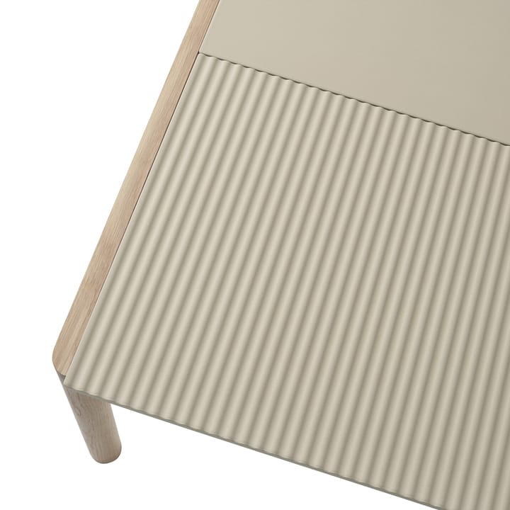 Couple 1 Plain-1 Wavy mesa de centro 80x84x40 cm, Sand-carvalho Muuto