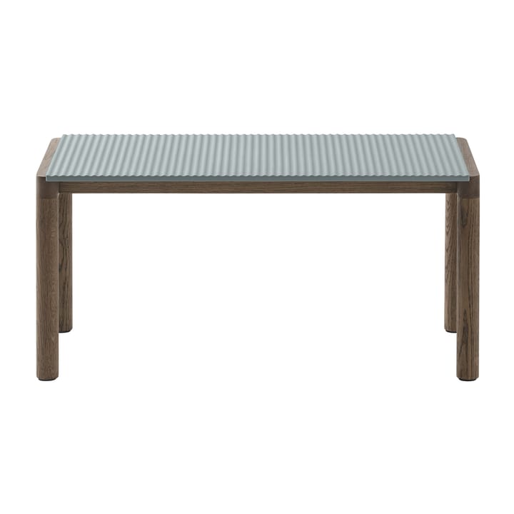 Couple 1 Wavy mesa de centro 40x84x40 cm, Azul pálido-carvalho escuro oleado Muuto