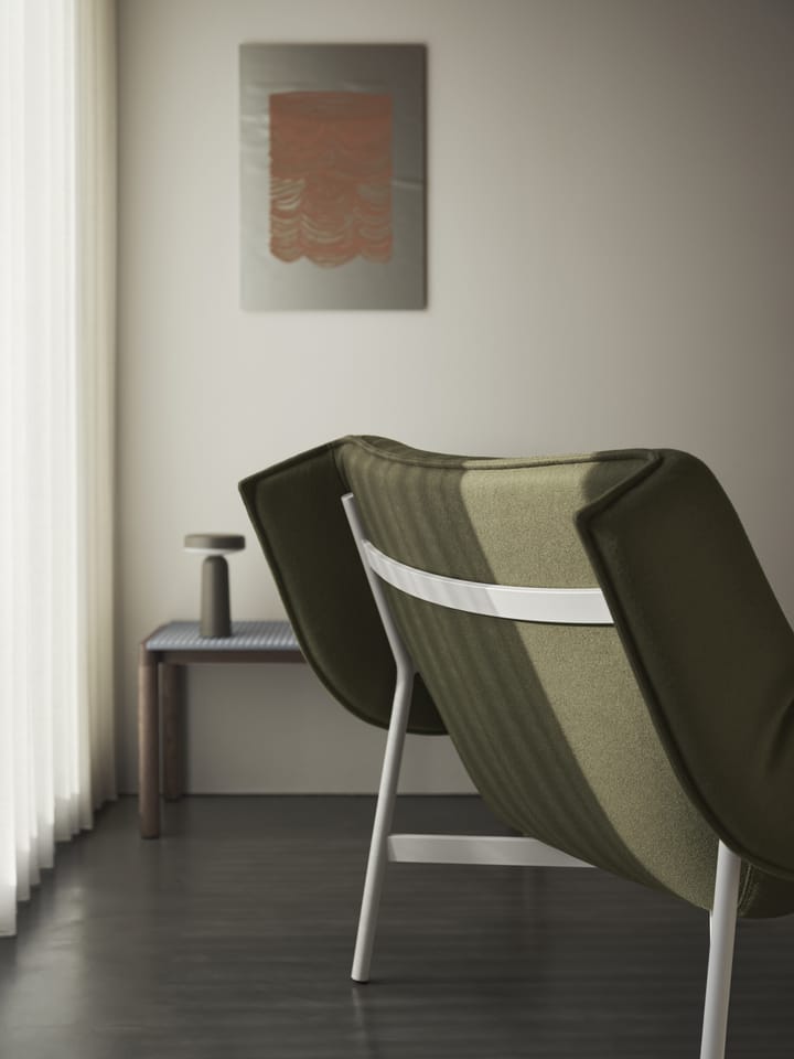 Couple 1 Wavy mesa de centro 40x84x40 cm, Azul pálido-carvalho escuro oleado Muuto