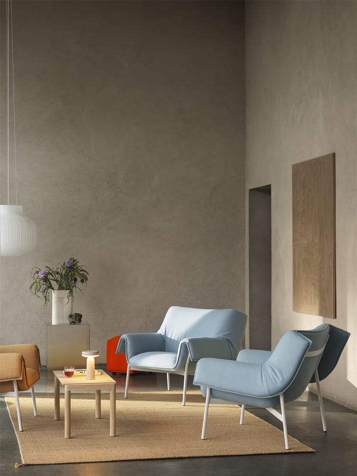 Couple 1 Wavy mesa de centro 40x84x40 cm, Sand-carvalho Muuto