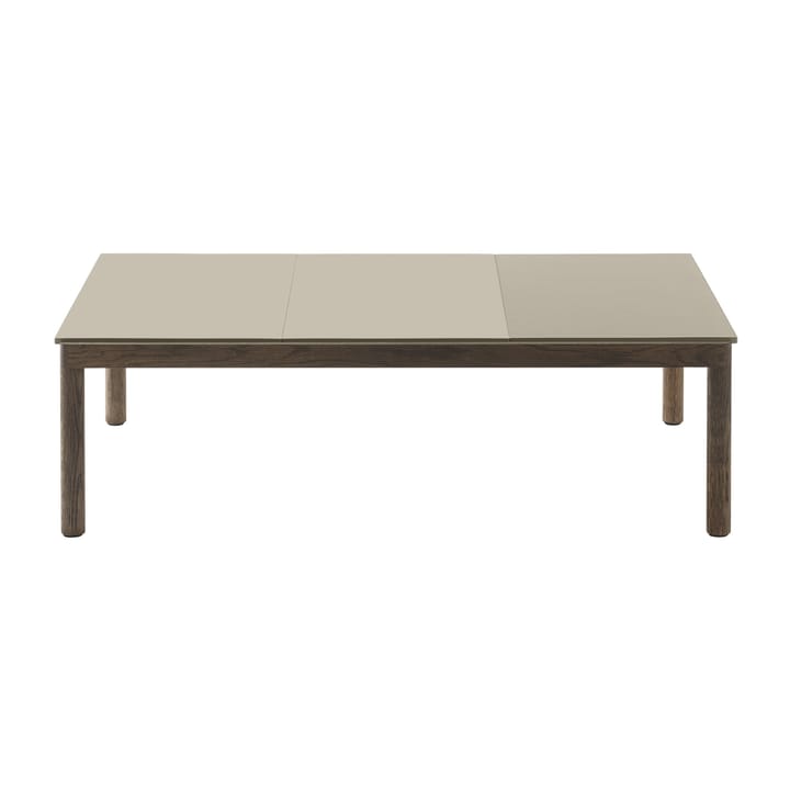 Couple 2 Plain-1 Wavy mesa de centro 120x84x35 cm, Sand-Carvalho escuro oleado Muuto