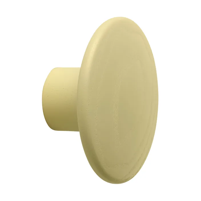 Dots Wood gancho de parede - Amarelo-bege, Ø6,5 cm - Muuto