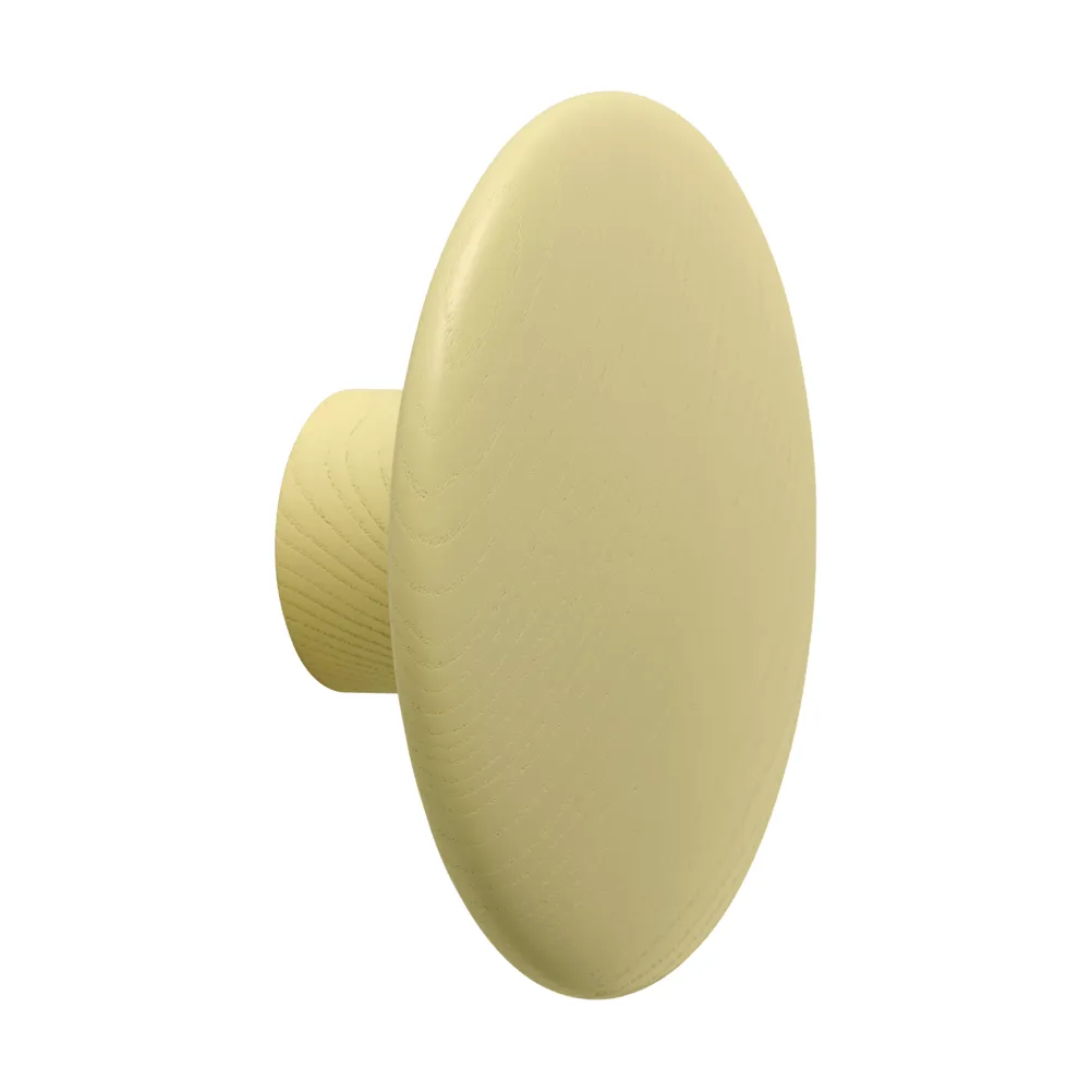 Dots Wood gancho de parede, Amarelo-bege, Ø9 cm Muuto