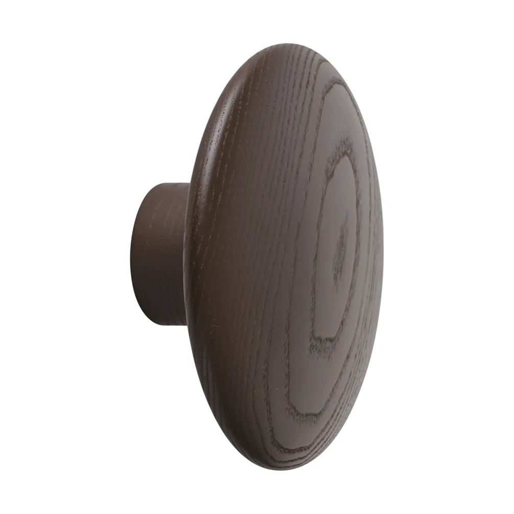 Dots Wood gancho de parede, Castanho-vermelho, Ø9 cm Muuto